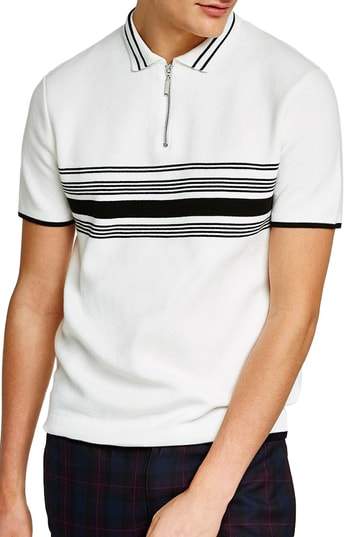Slim Fit Stripe Knit Polo