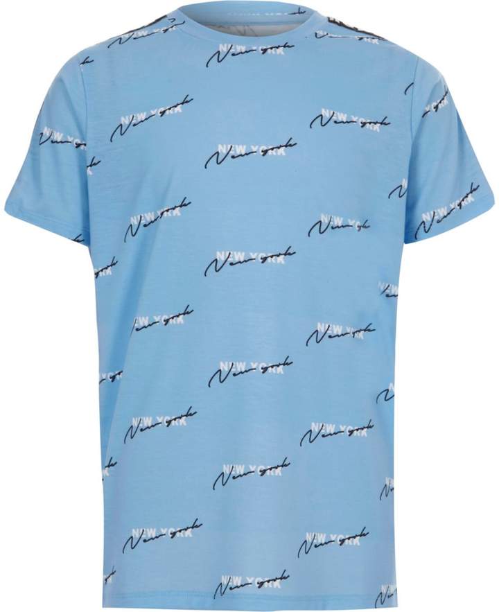 Boys Blue 'NYC' print tape T-shirt