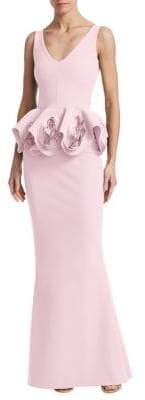 Rose Peplum Gown