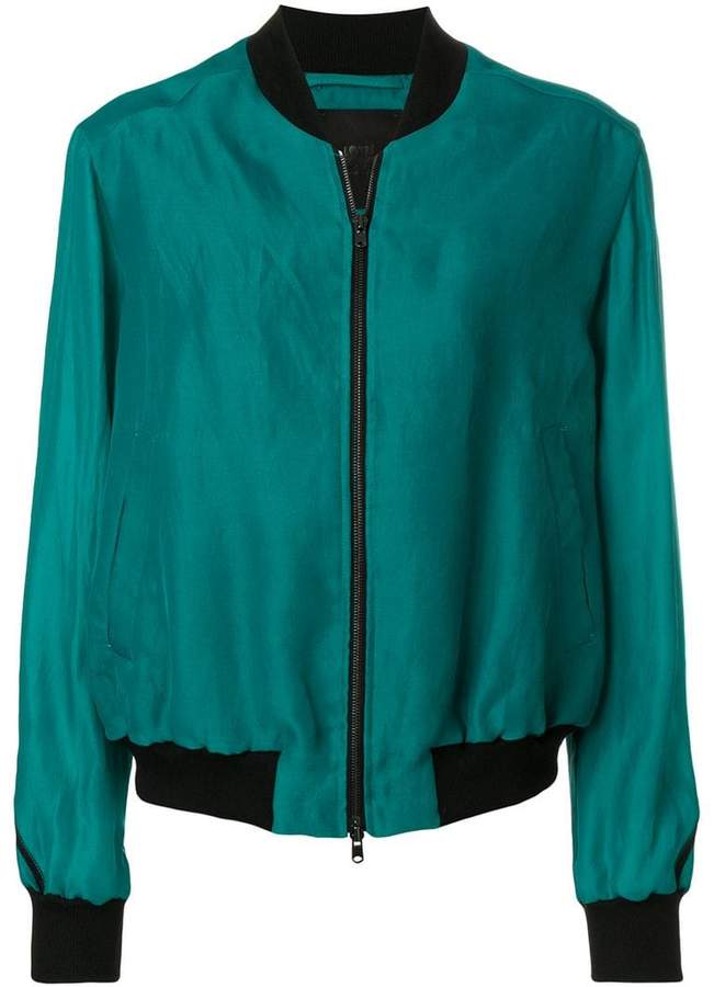 Lost & Found Ria Dunn zipped bomber jacket