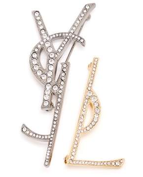 Set of two deconstructed Monogram brooches