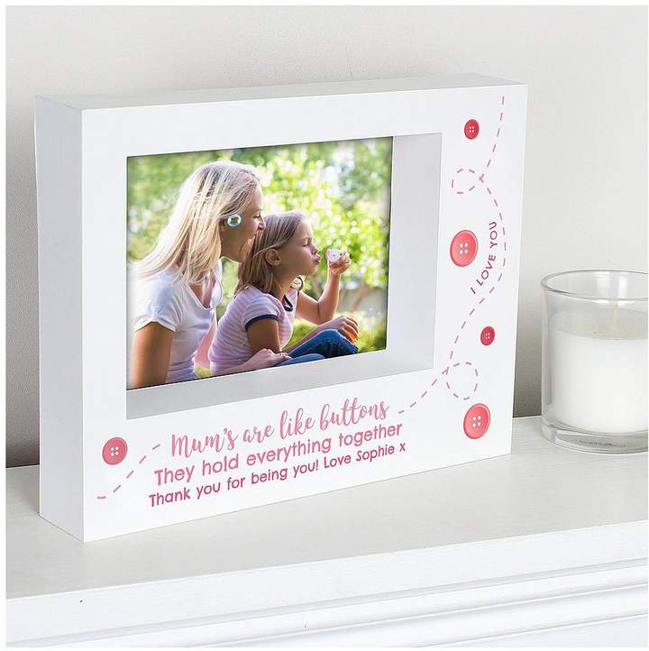 Mother's Day Personalised 5 X 7 Mum's Are Like Buttons Box Picture Frame