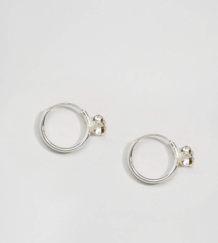 Kingsley Ryan – Creolen aus Sterlingsilber mit Schmuckstein