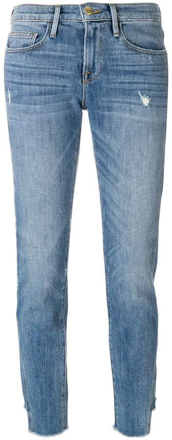 cropped fitted jeans