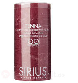 Himbeerfarbene LED-Wachs-Kerze Tenna