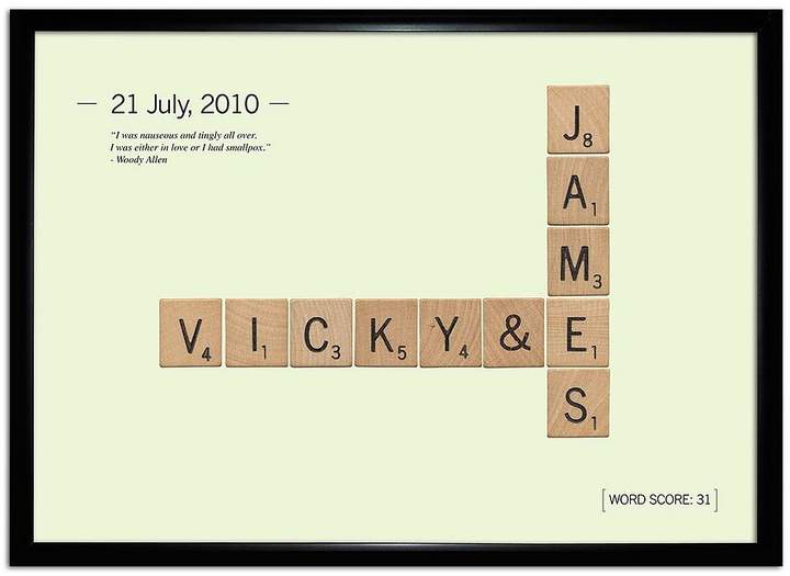 Personalised Love Tiles Frame Picture