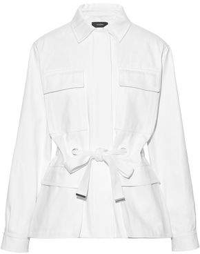 Tie-Front Cotton-Canvas Jacket