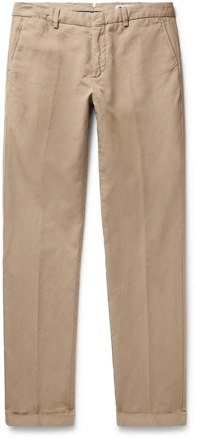 NN07 Noho Slim-Fit Cotton and Linen-Blend Trousers