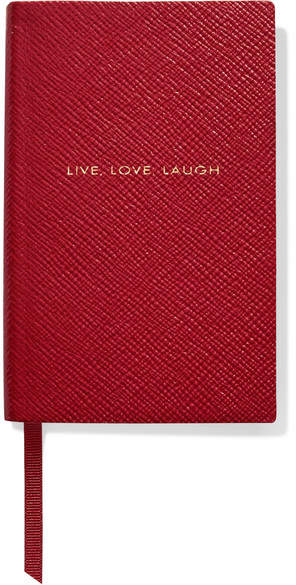 Panama Live, Laugh Love Textured-leather Notebook