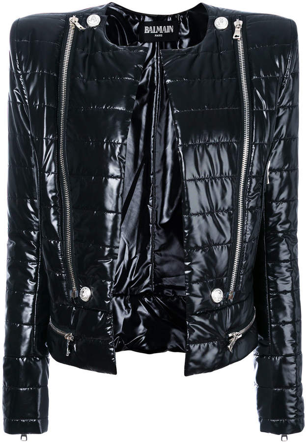 open-front zipped jacket