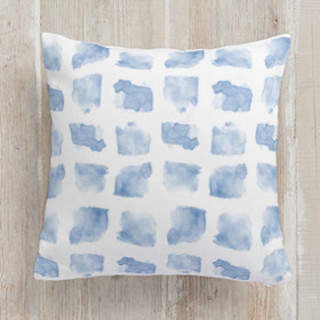 Plaid Water Square Pillow