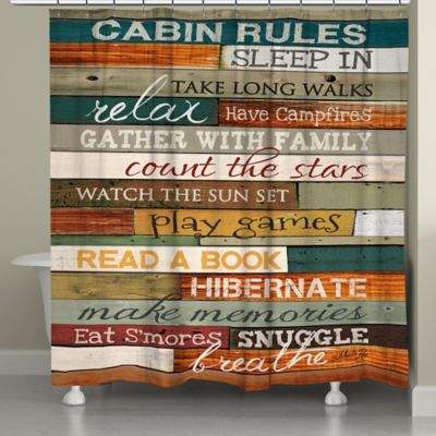 Laural Home® Cabin Rules Shower Curtain
