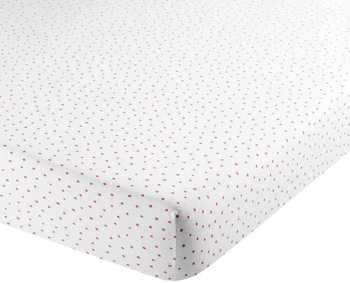 Speckle Fitted Sheet - Coral - Single