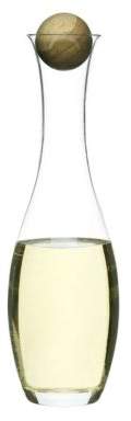 Oval Oak Water and White Wine Decanter & Oak Stopper