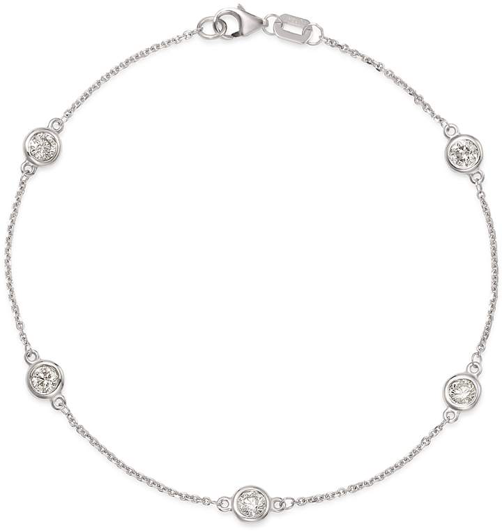 Diamond Station Bracelet in 14K White Gold, 0.70 ct. t.w. - 100% Exclusive