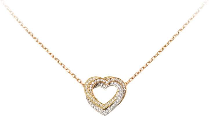 Trinity de Diamond Heart Necklace