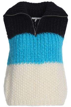 Color-Block Mohair And Wool-Blend Sweater