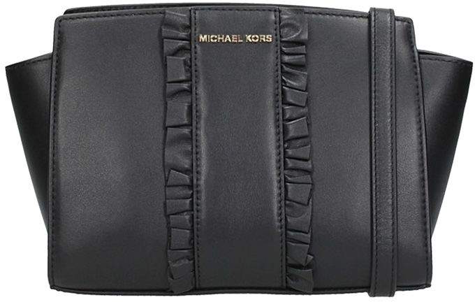 Michael Kors Shoulder Bag In Black Leather - BLACK - STYLE