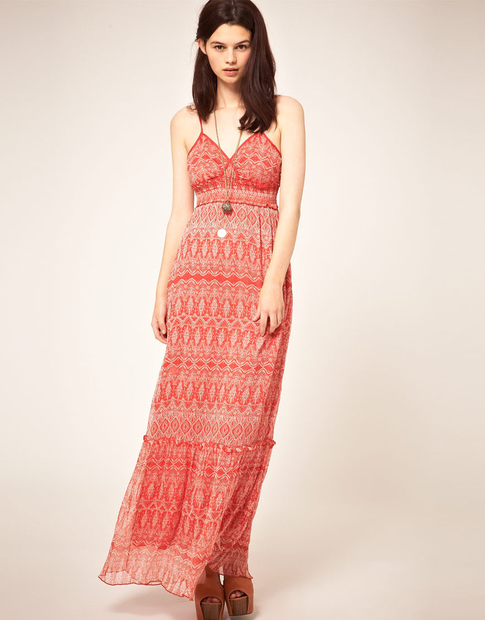 Blake Lively Wearing a Printed Maxi Dress | POPSUGAR Fashion