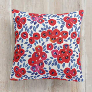 Cute Red Little Flowers Square Pillow