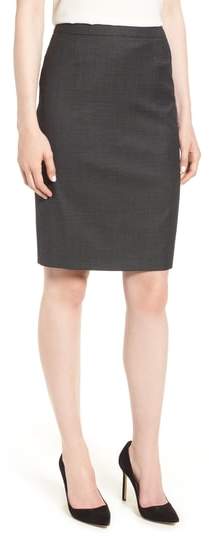 Vimena Stretch Wool Blend Suit Skirt
