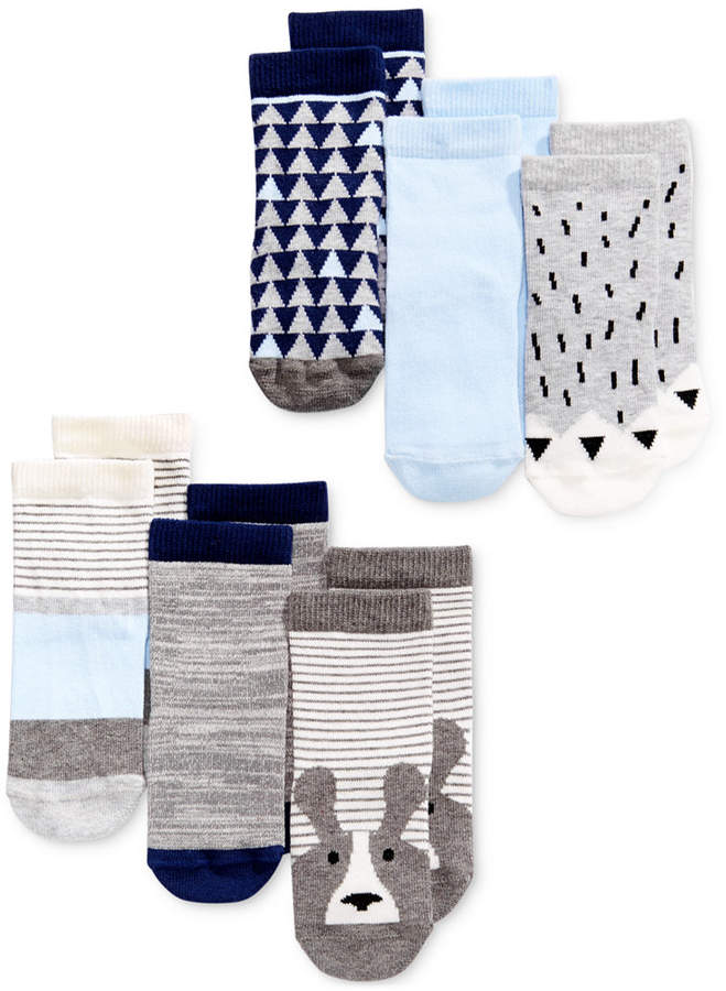 6-Pk. Crew Socks, Baby Boys, Created for Macy's