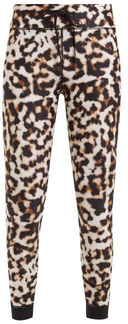 Leopard-print cropped leggings