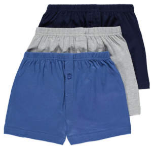 Buttoned Boxer Shorts 3 Pack