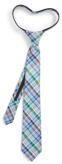Campbell Plaid Silk Zip Tie