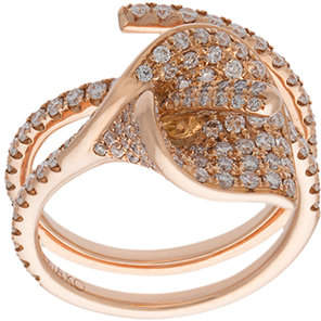 18kt Goldring mit Diamanten