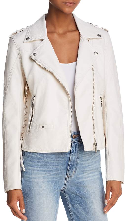 Blanknyc Lace-Up Faux Leather Moto Jacket - 100% Exclusive