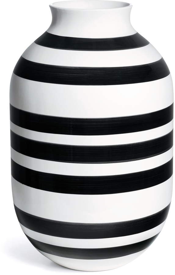 Kähler Design - Omaggio Vase, H 50 cm, schwarz / weiß