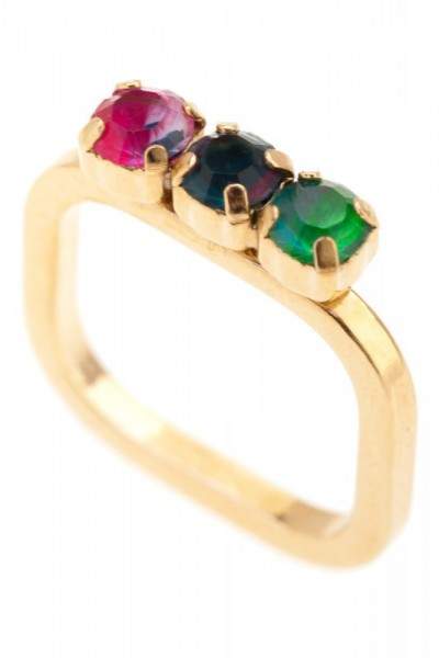 Styleserver DE Sabrina Dehoff Ring Svarovski 3-fach Tropical Sea 54