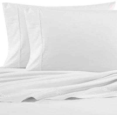200-Thread-Count Solid Full Sheet Set in White