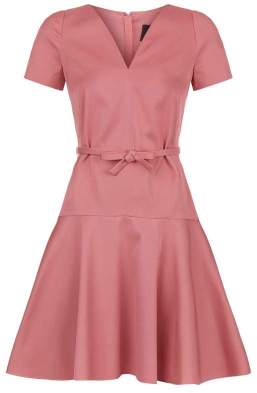 Belted Fit-And-Flare Dress