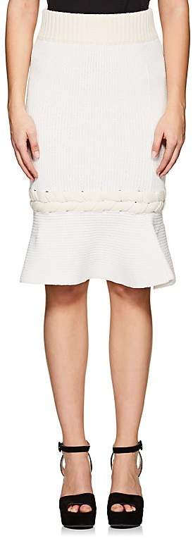 Women's Cotton-Blend Flounce Hem Skirt