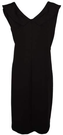 Women's Plus Size Shawl-Collar Scuba Knit Zip Sheath Dress