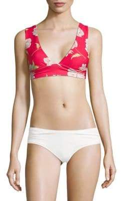 Floral Dawn V-Neck Bikini Top