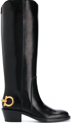 Salvatore Ferragamo logo knee-length boots Salvatore Ferragamo logo knee-length boots