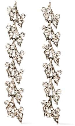 Silver-Tone Crystal Earrings