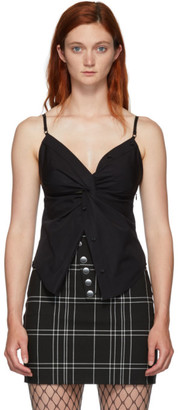 Alexander Wang Black Twisted Front Cami Tank Top Alexander Wang Black Twisted Front Cami Tank Top
