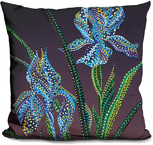 Erika Pochybova Irises Decorative Throw Pillow