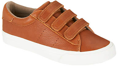 Children's Marco Riptape Trainers, Tan Leather