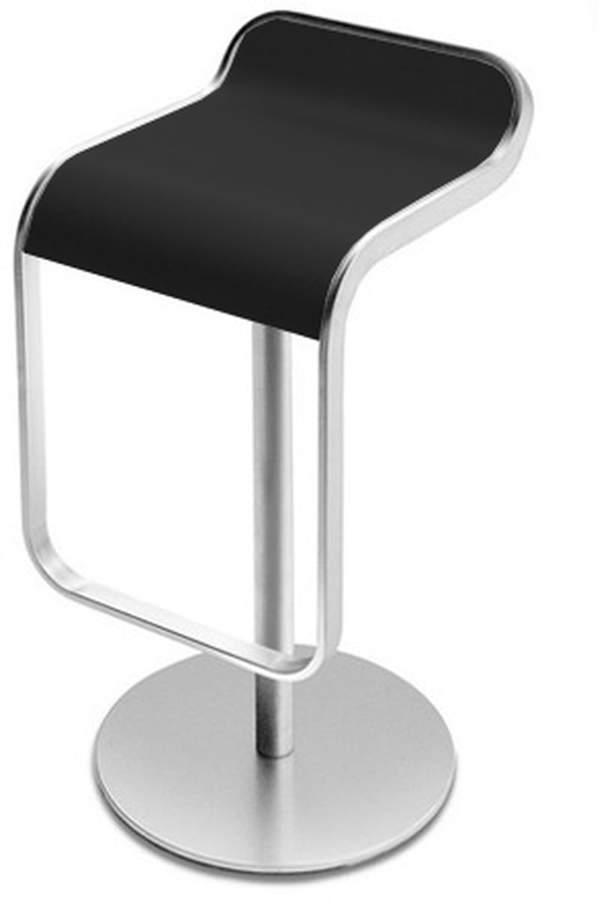 La Palma - Lem Barhocker, Schwarz lackiert (66-79cm), Gestell verchromt