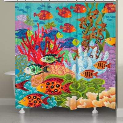 Laural Home® Fish in the Hood Shower Curtain