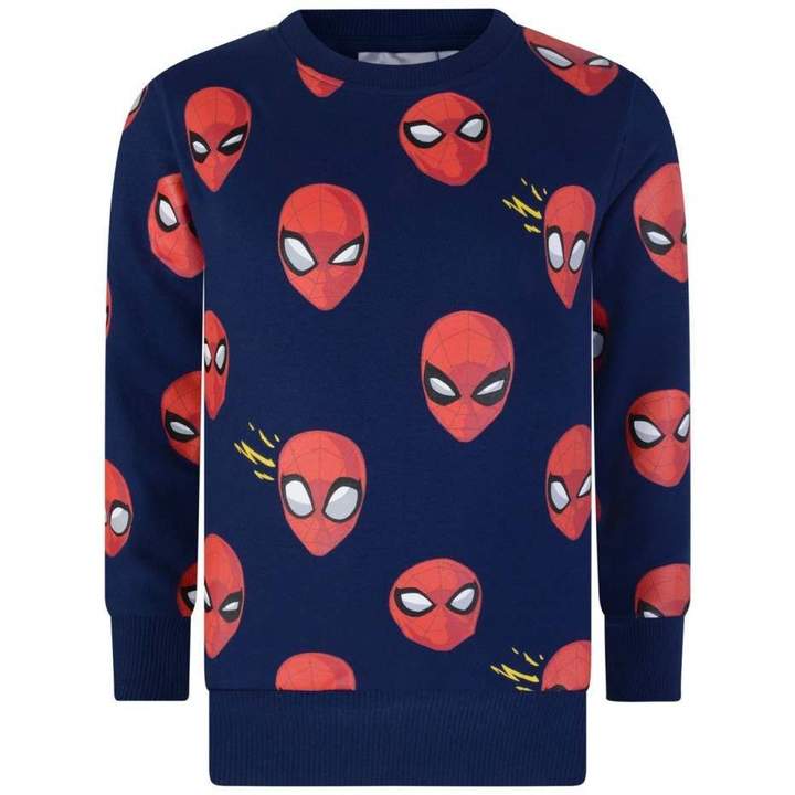 Fabric FlavoursNavy Spiderman Print Sweatshirt