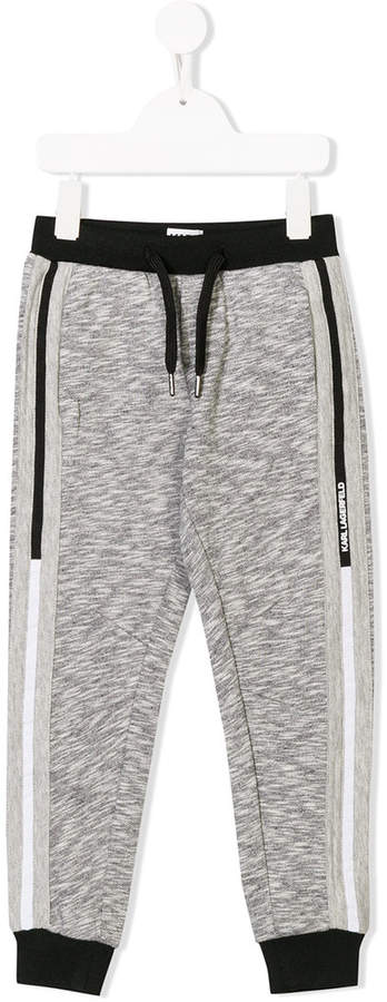 contrasting stripe jogging trousers