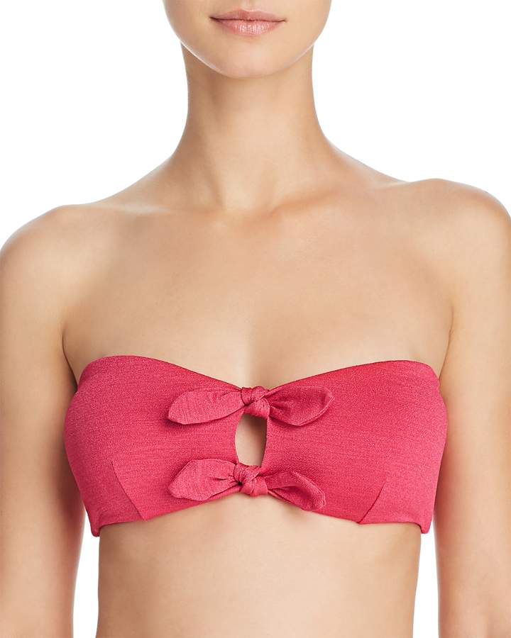 Lola Tie-Front Bandeau Bikini Top