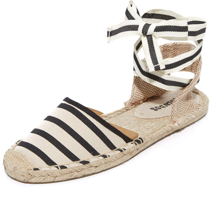  Striped Espadrille Sandals