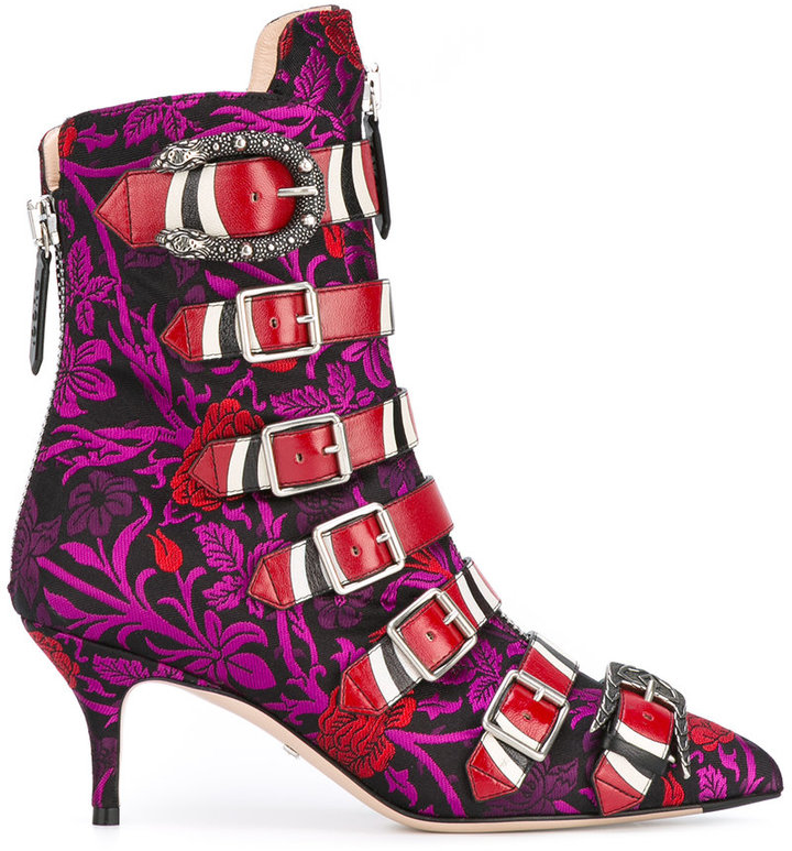Flintowns Mainman Blog : Gucci jacquard buckled ankle boots by Gucci